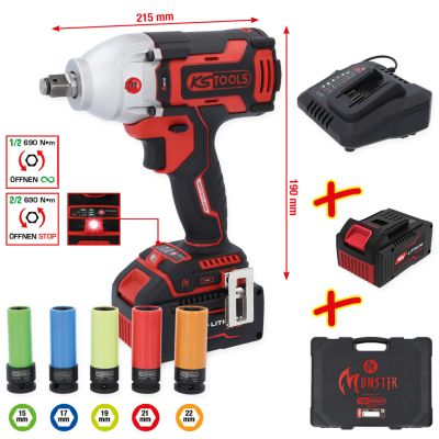 KS TOOLS 515.6100 Impact Wrench (rechargeable battery)