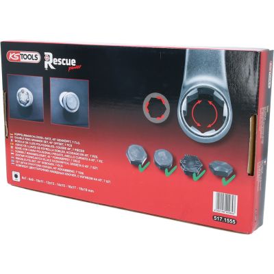 KS TOOLS 517.1555 Double Ring Spanner Set