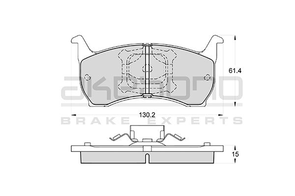 AKEBONO AN-116K Brake Pad Set, disc brake