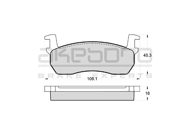 AKEBONO AN-120KE Brake Pad Set, disc brake