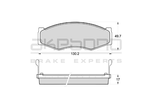 AKEBONO AN-130WK Brake Pad Set, disc brake