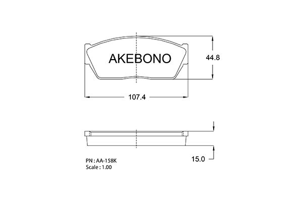 AKEBONO AN-158KE Brake Pad Set, disc brake