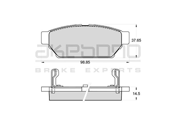 AKEBONO AN-380WK Brake Pad Set, disc brake
