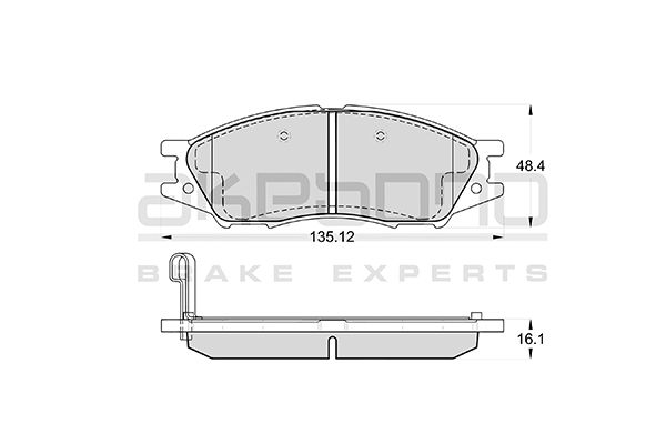 AKEBONO AN-614WK Brake Pad Set, disc brake