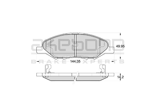 AKEBONO AN-675WK Σετ τακάκια, δισκόφρενα