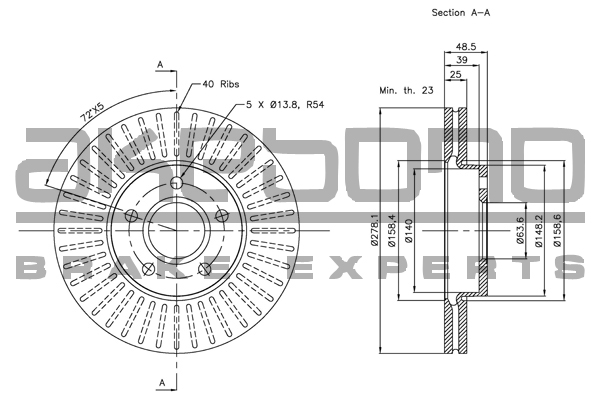 AKEBONO BN-0045 Δισκόπλακα