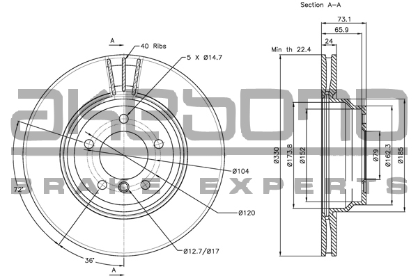 AKEBONO BN-0133 Δισκόπλακα