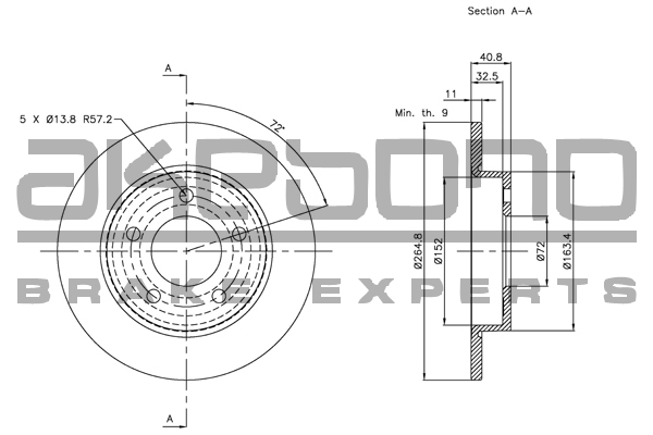 AKEBONO BN-0272E Δισκόπλακα