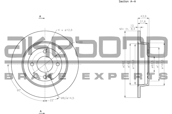 AKEBONO BN-0543E Δισκόπλακα