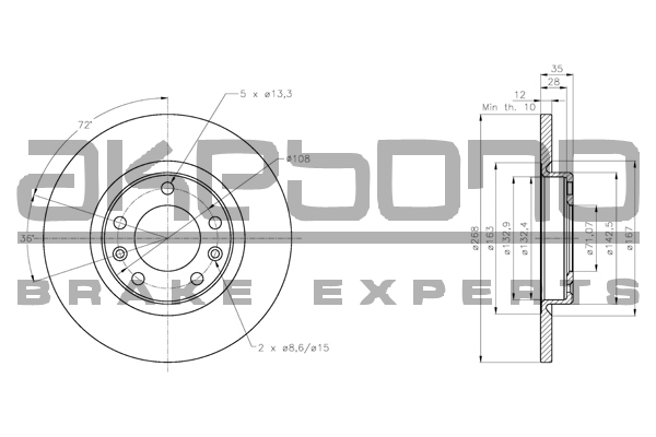 AKEBONO BN-0560E Δισκόπλακα