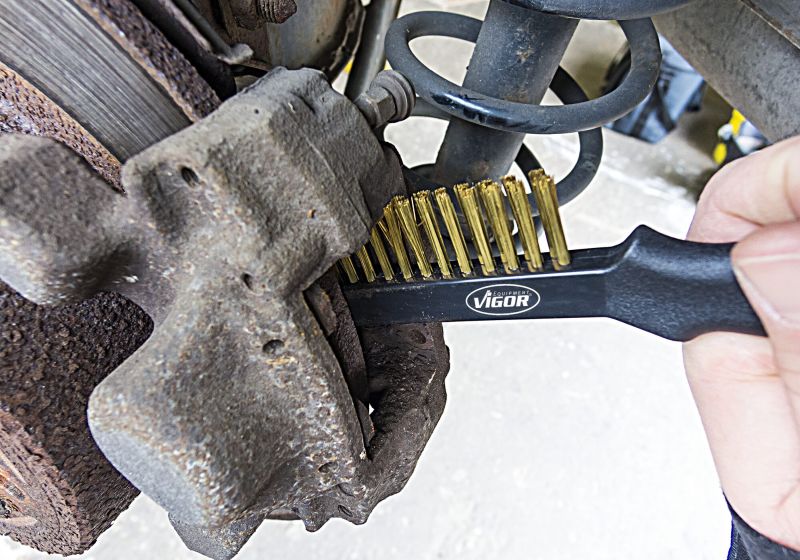 VIGOR V2249 Stålbørste, bremsecaliper rengjøring