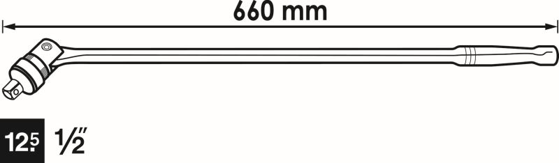 VIGOR V4884 Reversibel skralle