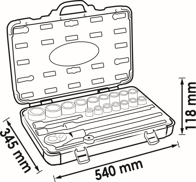 VIGOR V2318N Socket Wrench Set