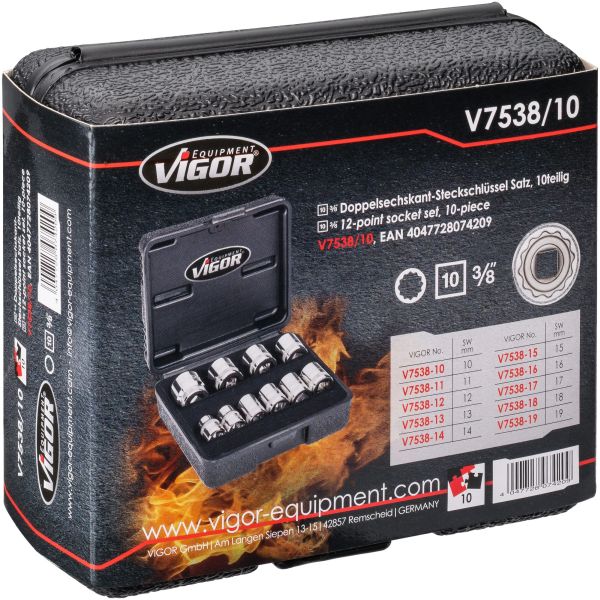 VIGOR V7538/10 Socket Wrench Set