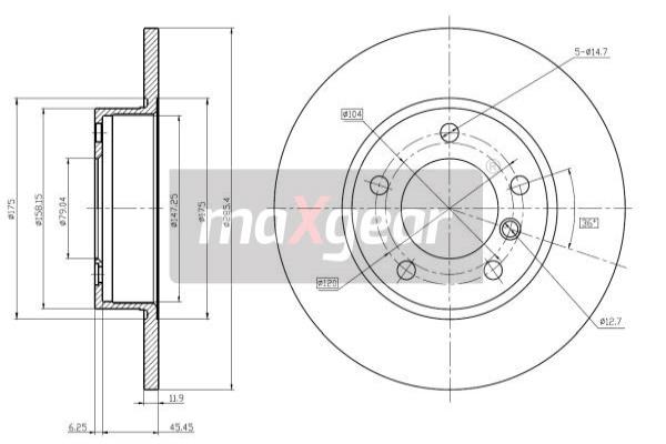 MAXGEAR 19-0688 Brzdový kotouč