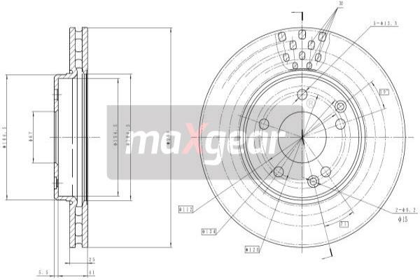 MAXGEAR 19-0725 Brzdový kotouč