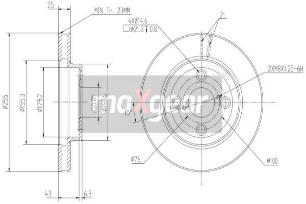 MAXGEAR 19-0777 Bremsscheibe