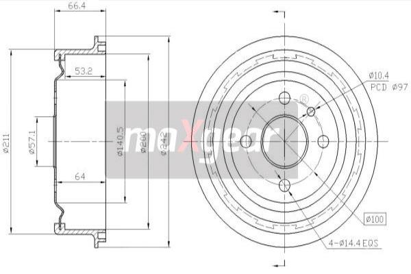 MAXGEAR 19-0824 fékdob