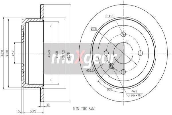 MAXGEAR 19-0917 Bremsscheibe