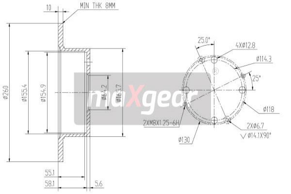 MAXGEAR 19-0920 féktárcsa