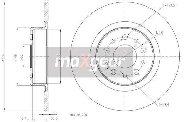 MAXGEAR 19-0992 Brzdový kotouč