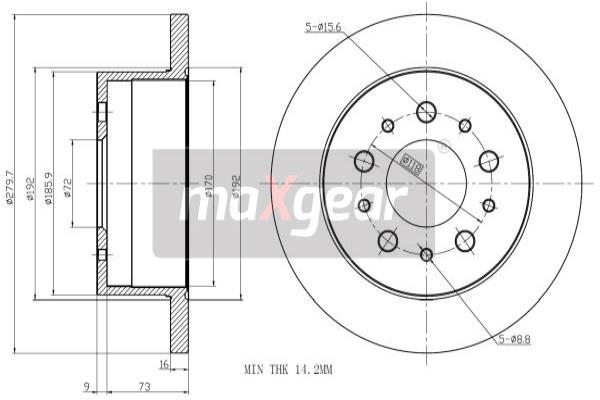 MAXGEAR 19-0993MAX Brzdový...