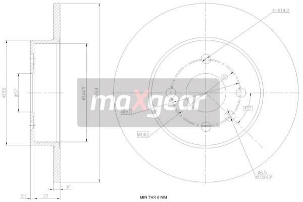 MAXGEAR 19-1020 Bremsscheibe