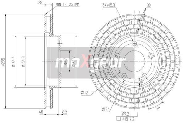 MAXGEAR 19-1260 Bremsscheibe