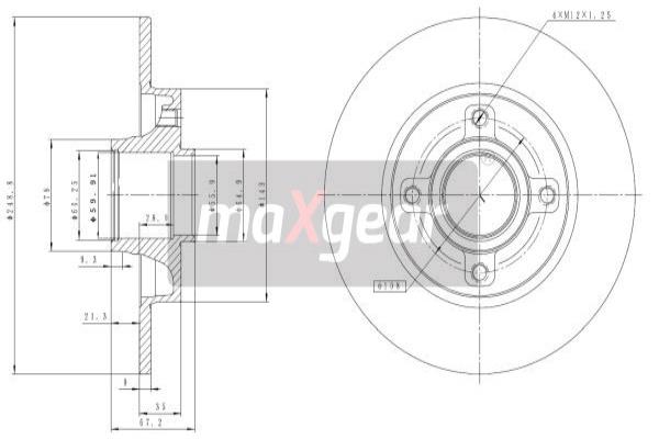 MAXGEAR 19-1277 Brzdový kotouč