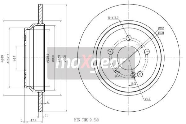 MAXGEAR 19-1797 Bremsscheibe