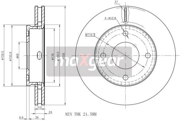 MAXGEAR 19-1857MAX Brzdový...