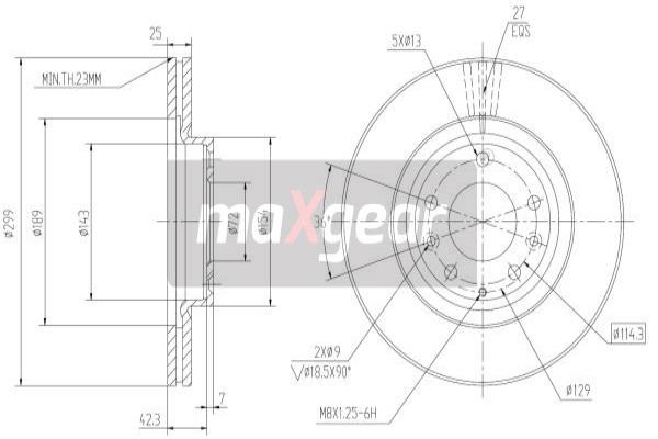 MAXGEAR 19-1859MAX Brzdový...