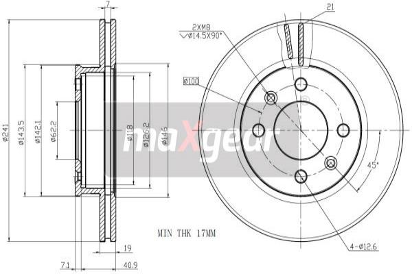 MAXGEAR 19-1862MAX Brzdový...