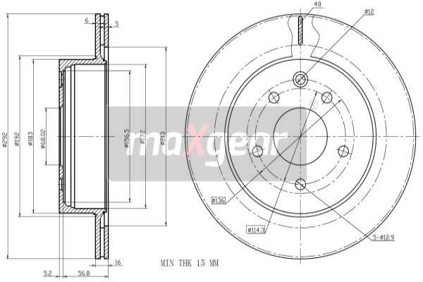 MAXGEAR 19-1873MAX Brzdový...