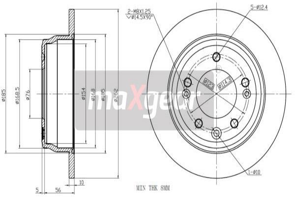 MAXGEAR 19-1879 Bremsscheibe