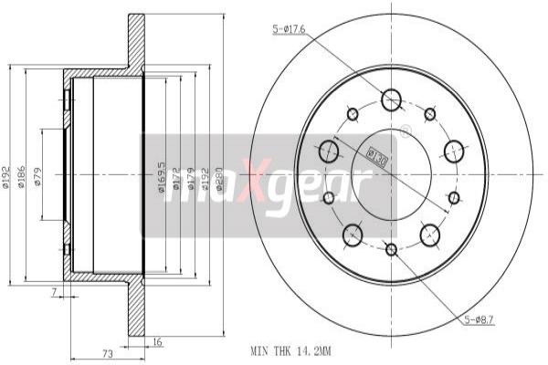 MAXGEAR 19-1944 Bremsscheibe