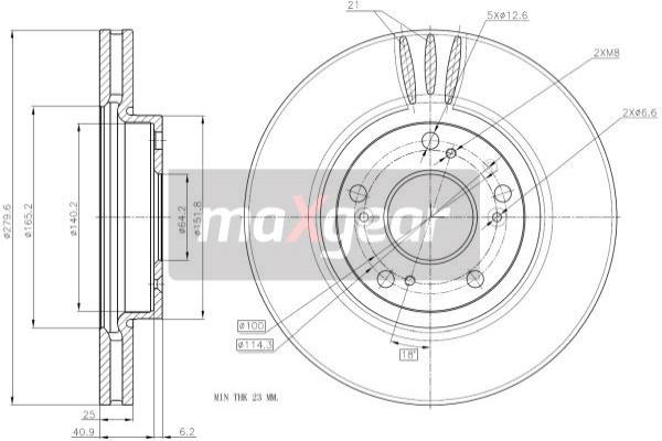 MAXGEAR 19-1951 Bremsscheibe