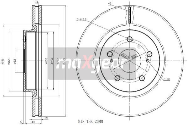 MAXGEAR 19-1952 Bremsscheibe