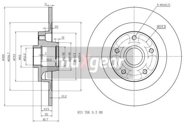 MAXGEAR 19-1976 Bremsscheibe