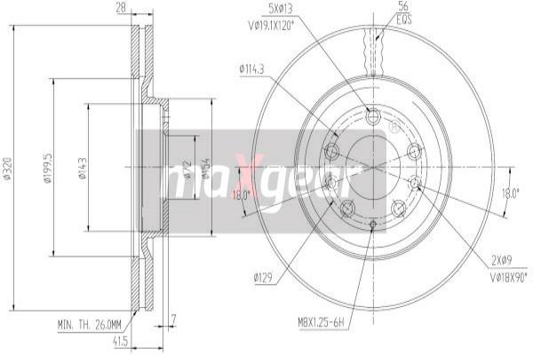 MAXGEAR 19-2247 féktárcsa