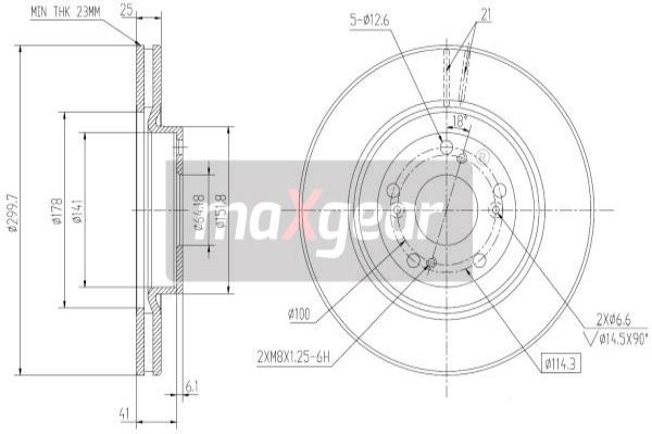 MAXGEAR 19-2301 Bremsscheibe