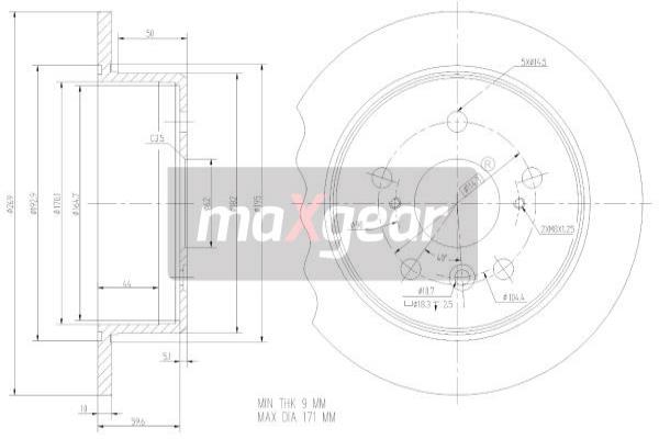 MAXGEAR 19-2347 Bremsscheibe