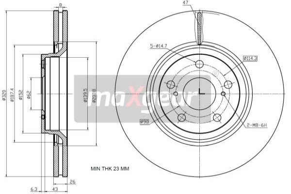 MAXGEAR 19-2433 Bremsscheibe