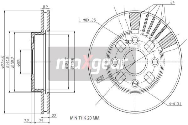 MAXGEAR 19-2540 féktárcsa