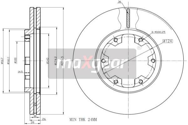 MAXGEAR 19-2569 Bremsscheibe