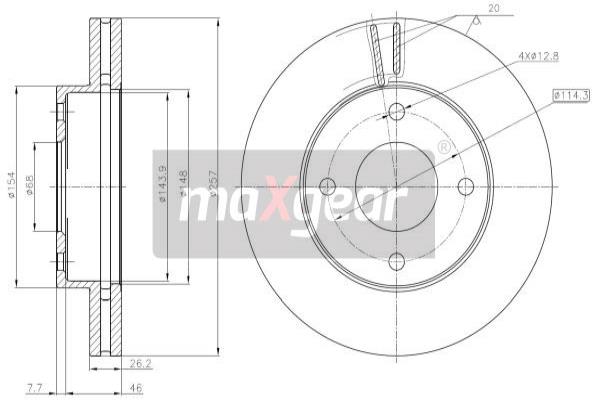 MAXGEAR 19-3217 Bremsscheibe