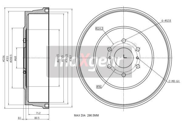 MAXGEAR 19-3223 Brzdový buben