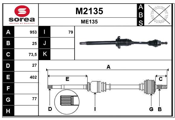 SNRA M2135 Arbre de...