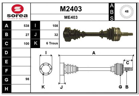 SNRA M2403 Arbre de...