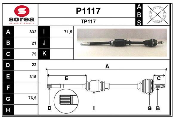 SNRA P1117 Arbre de...